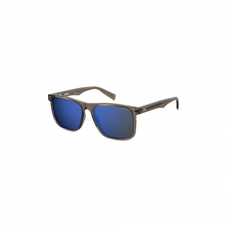 Óculos Solar Levis Lv5004/s 79uxt 57 Cinza Translúcido Lente Espelhada Azul