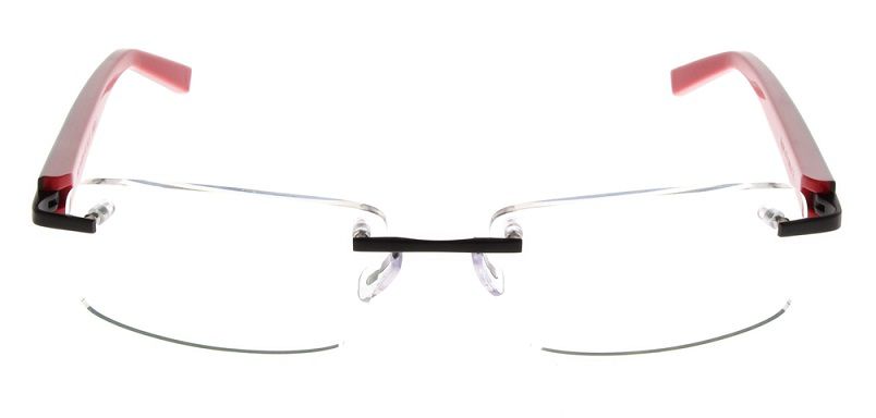 Armação Oculos Grau Tag Heuer TH 8104 012 Preto Vermelho