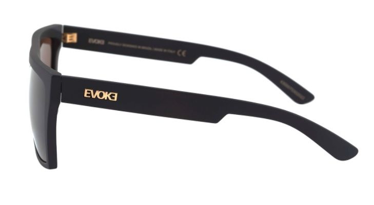 Oculos Sol Evoke Evk 15 NA01G Black Matte Gold Brown Total
