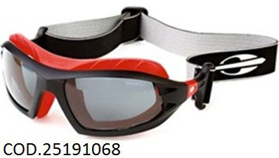 Óculos Solar Mormaii Floater 25191068 Preto Fosco e Vermelho Lente Cinza Polarizada