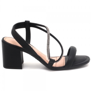 Sandália Dakota Salto Bloco Tiras Brilho Calce Fácil Feminino Y6181