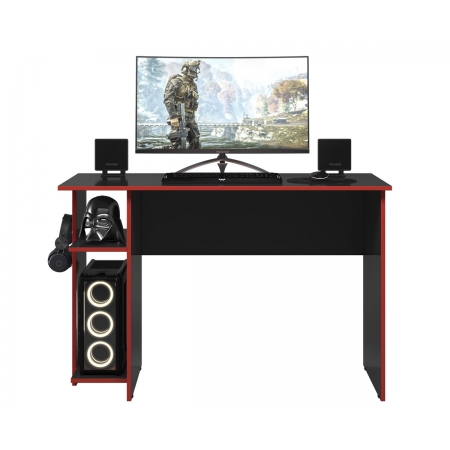 Escrivaninha Mesa para Computador Gamer Preto com Vermelho - MoveisAqui