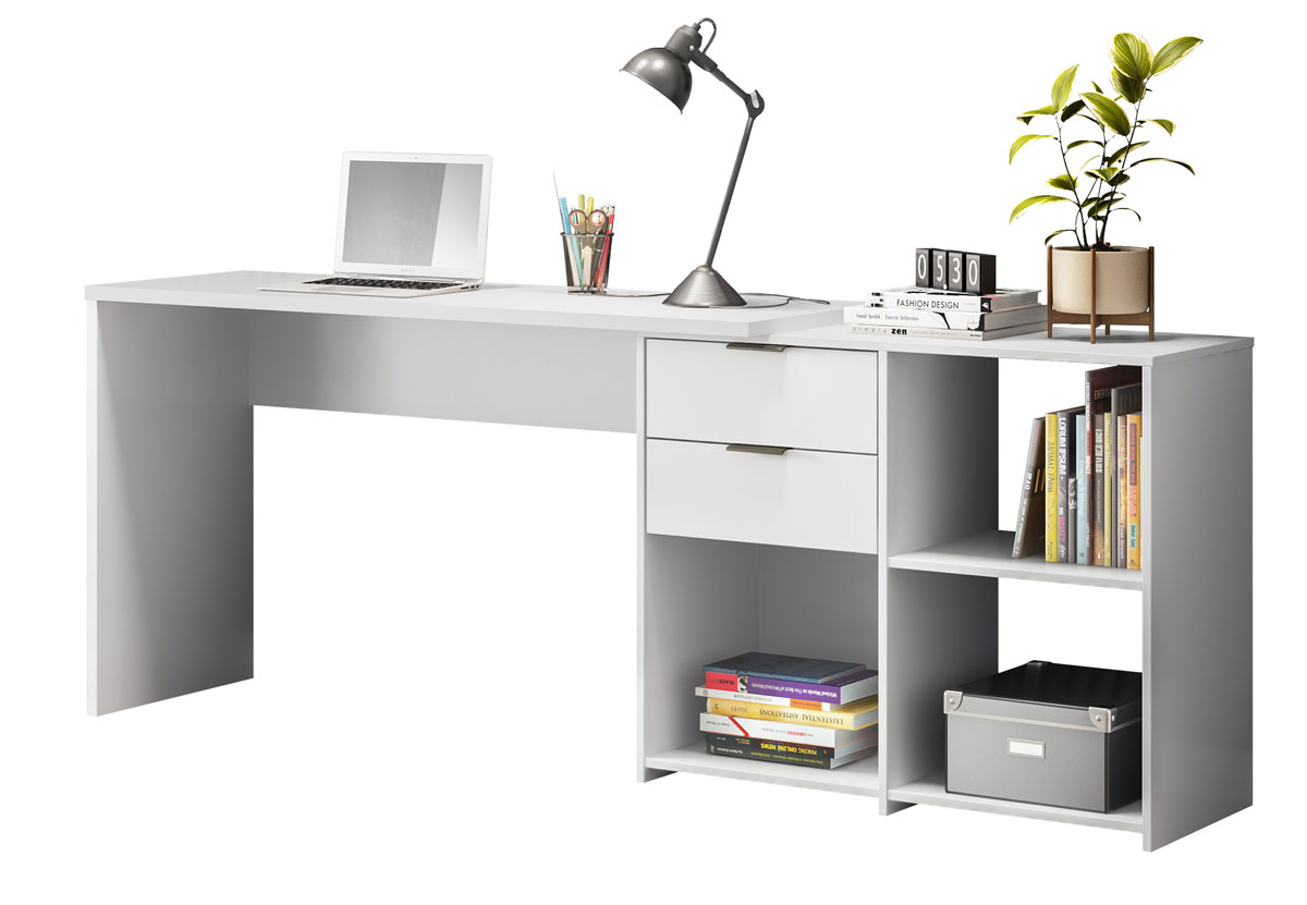 Mesa para Computador Office Zínia Branco - MoveisAqui