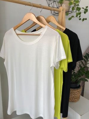 Camiseta Básica Viscolycra Plus Size  - Renata
