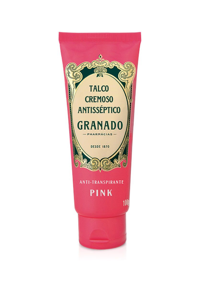 Talco Cremoso Antisséptico Pink Granado 100g