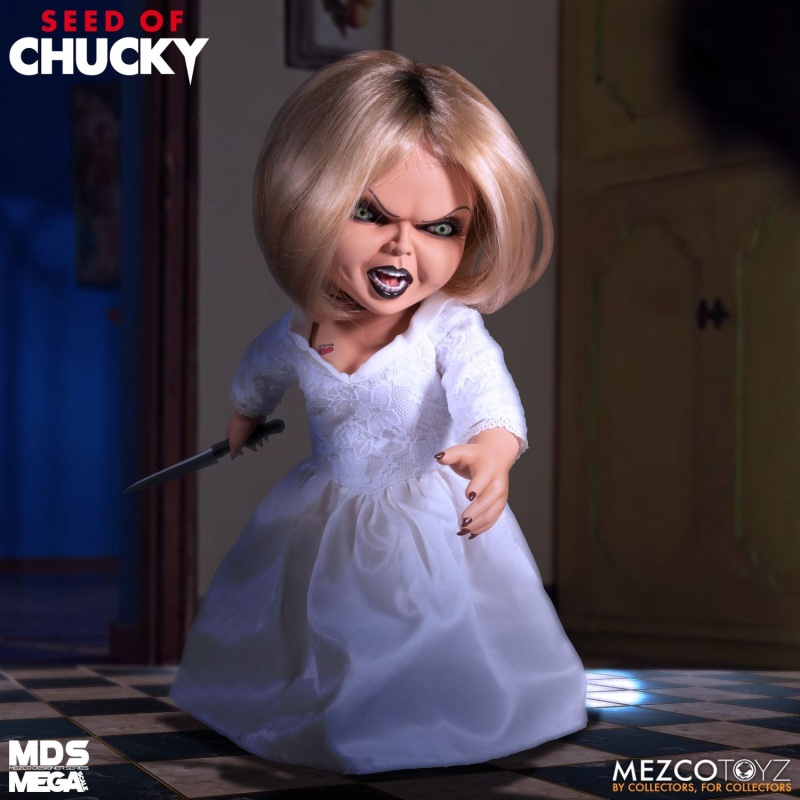 Action Figure Boneca Tiffany: A Noiva de Chucky Figura que Fala - Mezco - MKP