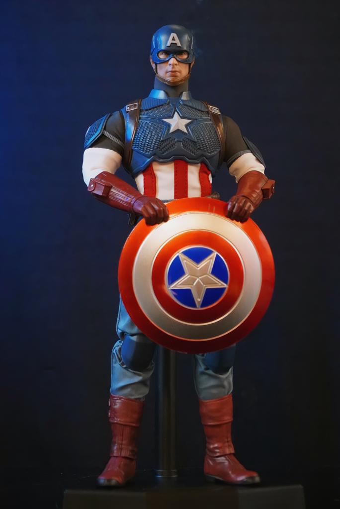 Action Figure Capitão América Captain America O Primeiro Vingador The First Avenger Marvel - Crazy Toys Estilo Hot Toys - MKP