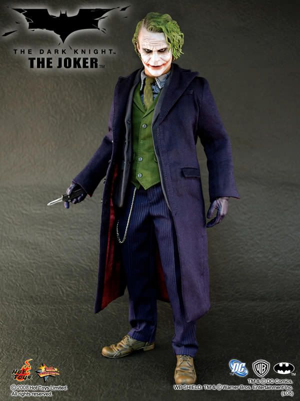 Action Figure Coringa (Joker): Batman O Cavaleiro das Trevas (The Dark Knight) Escala 1/6 (MMS68) Boneco Colecionável - Hot Toys