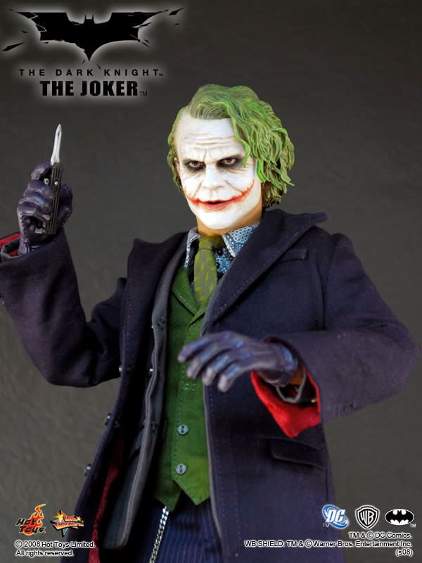 Action Figure Coringa (Joker): Batman O Cavaleiro das Trevas (The Dark Knight) Escala 1/6 (MMS68) Boneco Colecionável - Hot Toys
