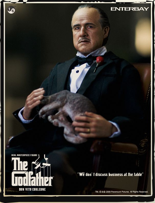 Action Figure Don Vito Corleone: O Poderoso Chefão (The Godfather) Boneco Colecionável (Escala 1/6) - Enterbay - CG