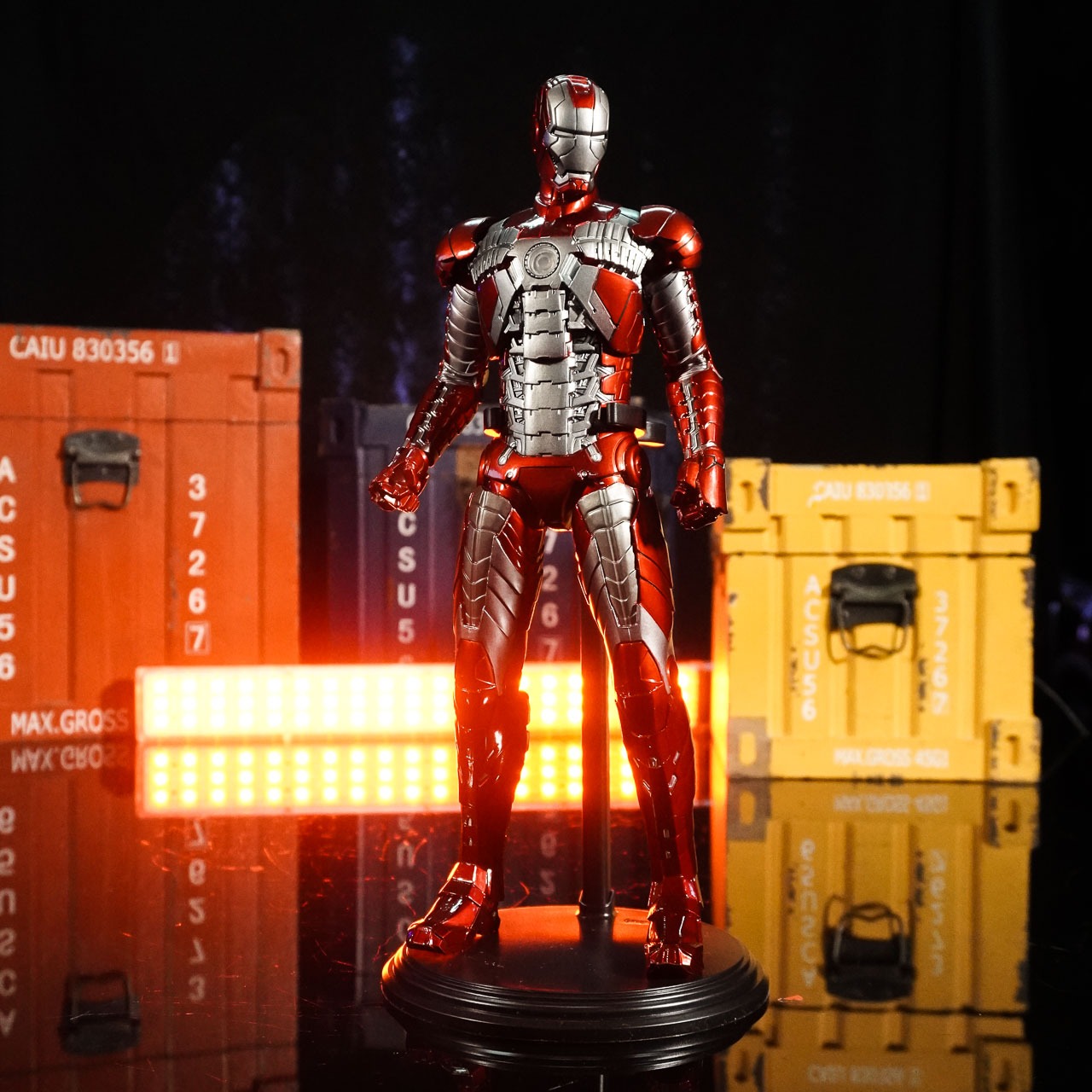 Action Figure Estátua Homem de Ferro Iron Man Tony Stark MK Mark 5: Homem de Ferro 2 Iron Man 2 Escala 1/6 - Empire Toys Estilo Hot Toys