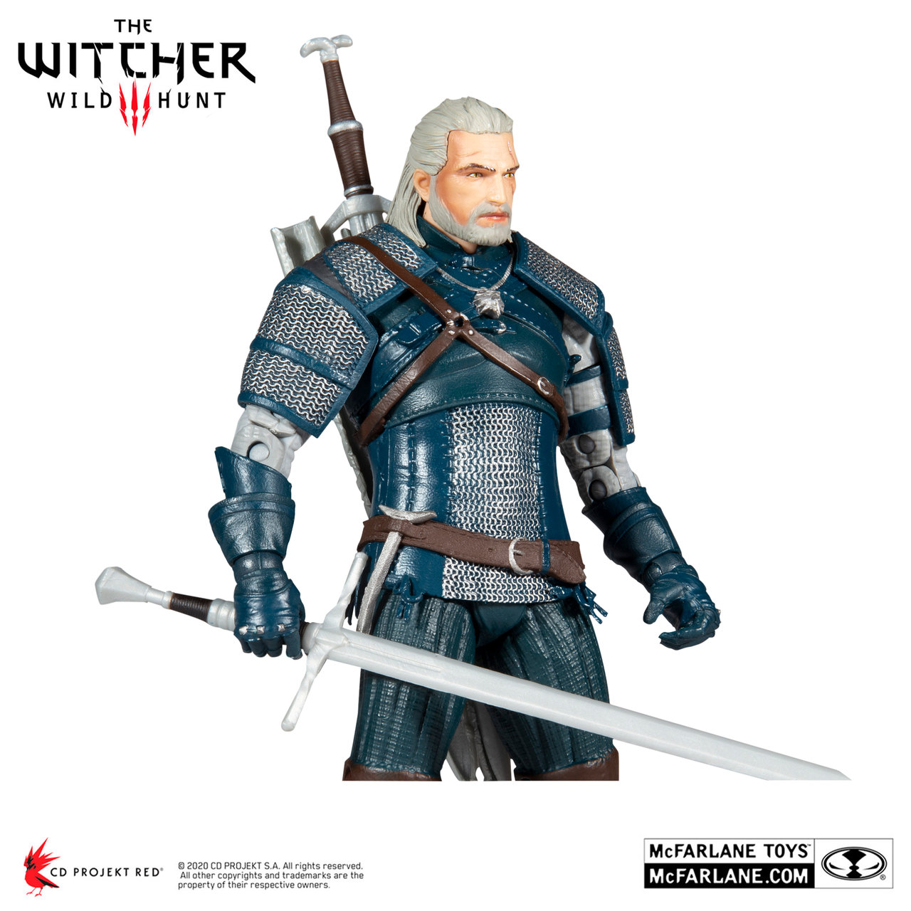 Action Figure Geralt De Rivia Viper Armor - Teal Dye: The Witcher 3 Wild Hunt 31 cm - MCFarlane Toys