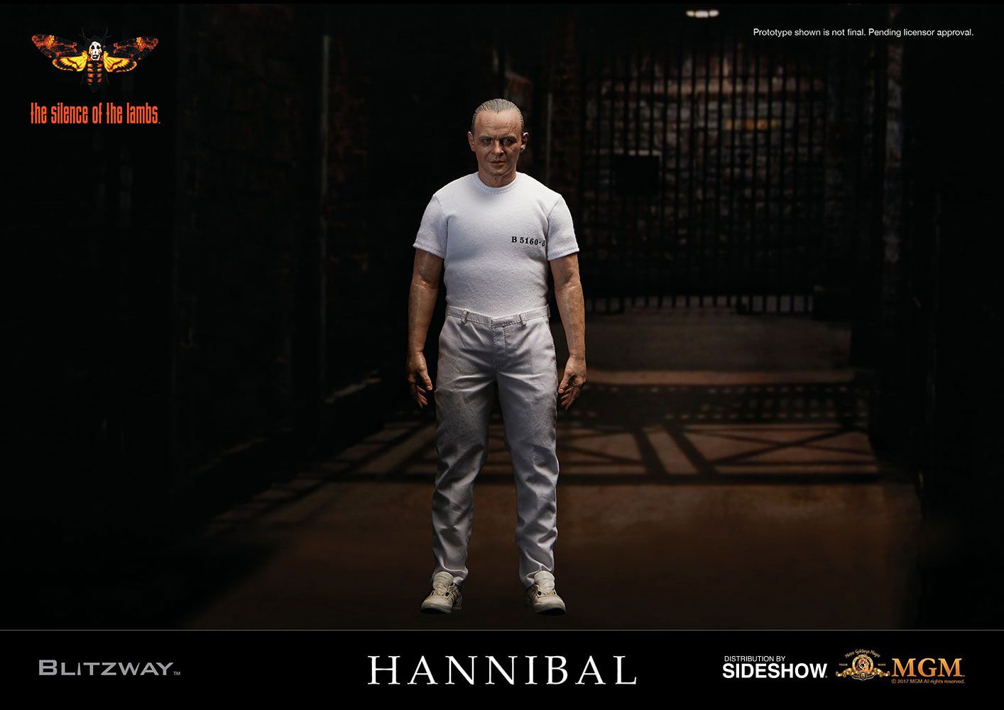 Action Figure Hannibal Lecter (White Prison Uniform Version): O Silêncio dos Inocentes (The Silence of the Lambs) Escala 1/6 - Boneco Colecionável - Blitzway