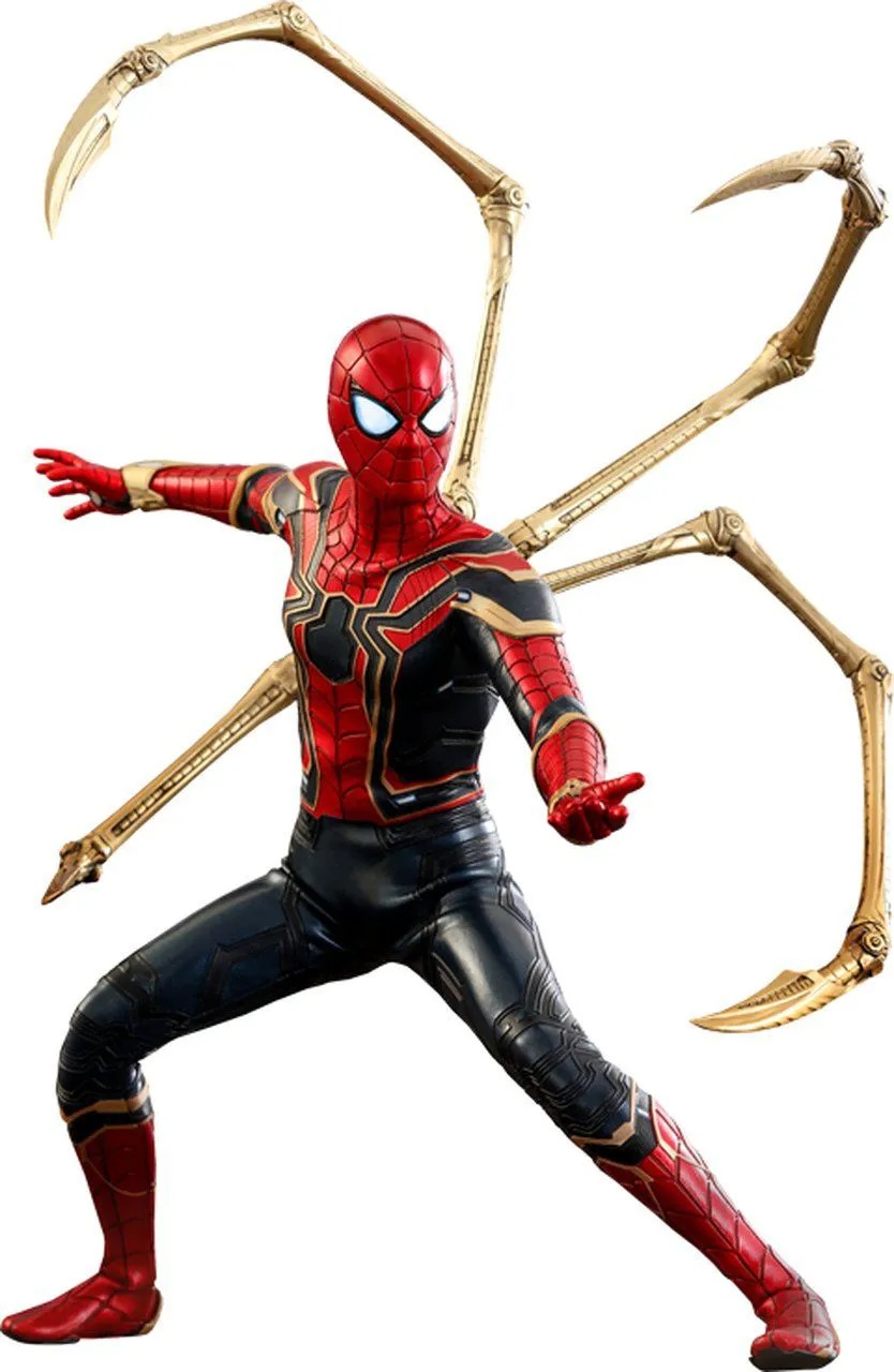 Action Figure Homem Aranha Spider Man Aranha de Ferro Iron Spider: Vingadores Guerra Infinita Avengers Infinity War Escala 1/6 - Estilo Hot Toys