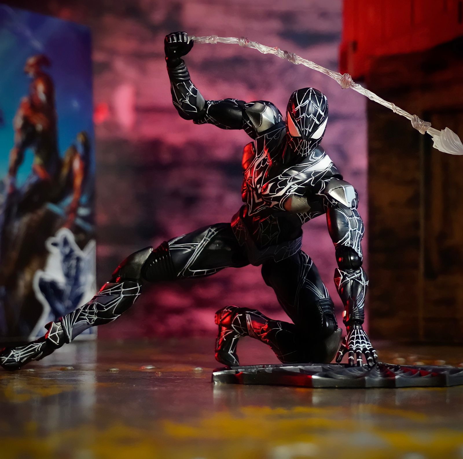 Action Figure Homem Aranha Spider Man Venom Simbionte Vingadores Avengers Marvel Escala 1/6 Play Arts Kai - MKP