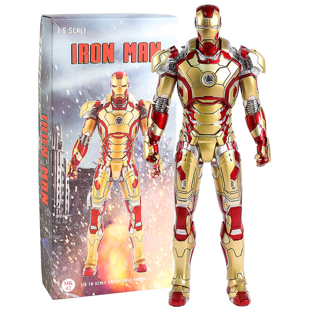 Action Figure Homem de Ferro Iron Man Mark XLII 42: Homem de Ferro 3 Marvel Escala 1/6 - Empire Toys