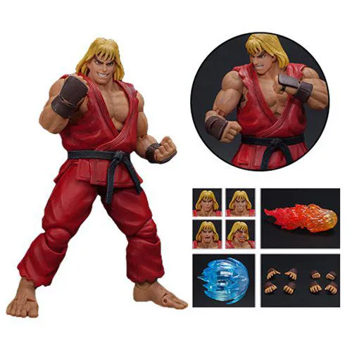 Action Figure Ken: Street Fighter II (Escala 1/12) Boneco Colecionável - Storm Collectibles