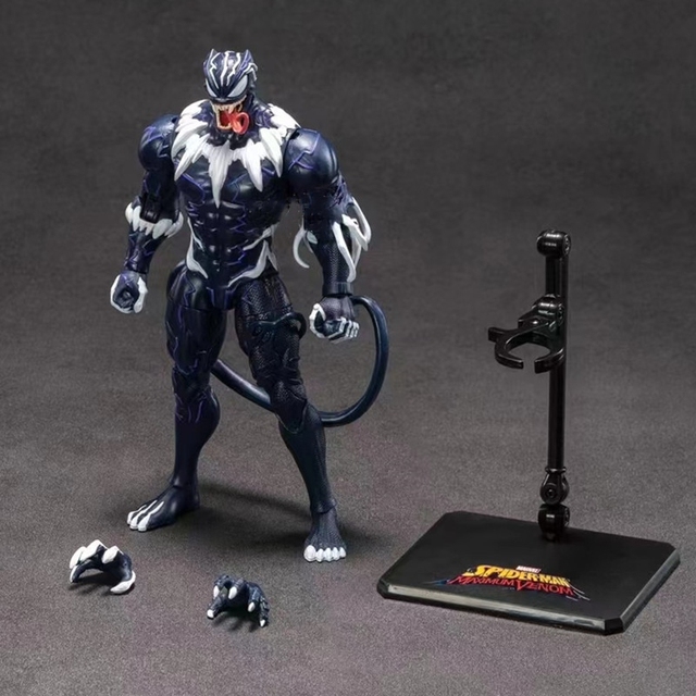 Action Figure Pantera Negra Venom Venomized Black Panther: Spiderman Maximum Venom Marvel Escala 1/10 ZD Toys - MKP