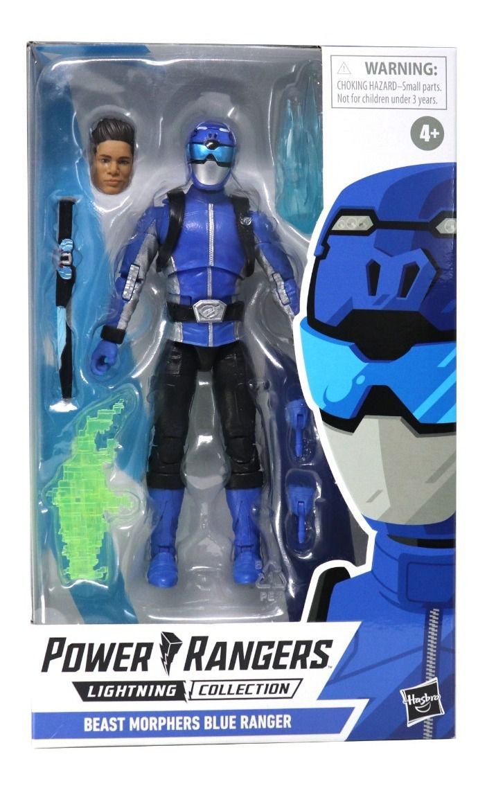 Action Figure Ranger Azul (Beast Morphers Blue Ranger): Power Rangers (Lightning Collection) - Hasbro
