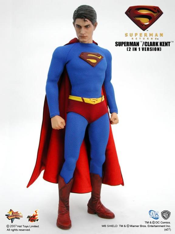Action Figure Super Homem Super Man Brandon Routh: Super Homem O Retorno Superman Returns MMS 50 Escala 1/6 - Hot Toys