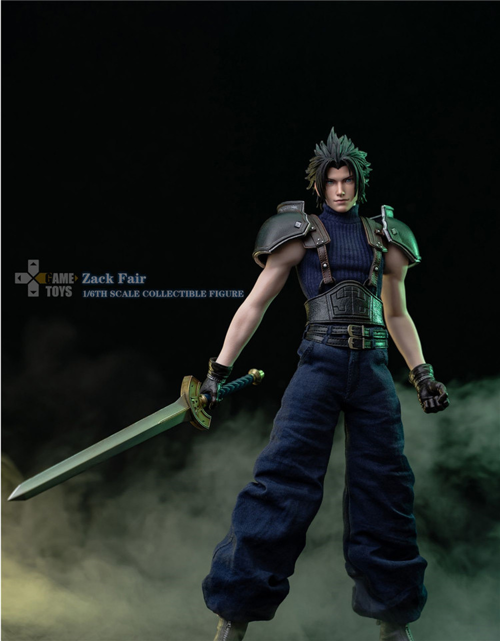 Action Figure Zack Fair: Final Fantasy 7 VII Remake Deluxe Escala 1/6 Gametoys GT005 Estilo Hot Toys - MKP