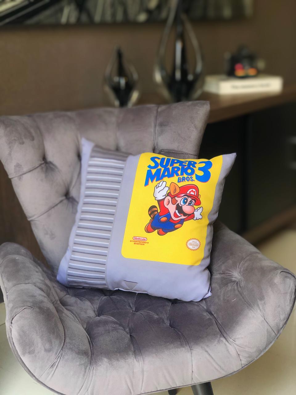 Almofada Games Super Mario 3 Cartucho NES - SD