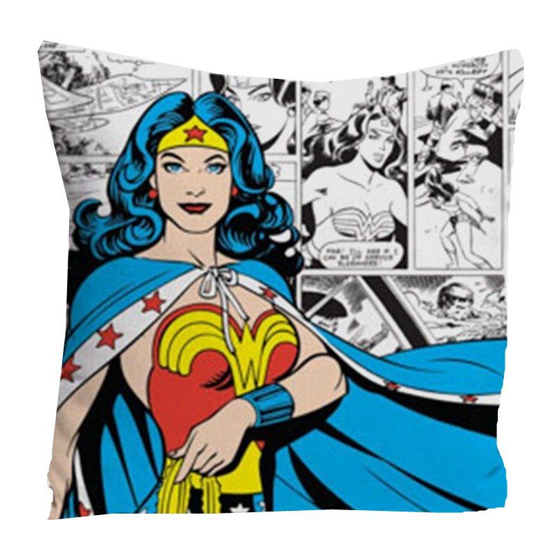 Almofada Mulher-Maravilha Quadrinhos (Wonder Woman) (Branco) - Urban