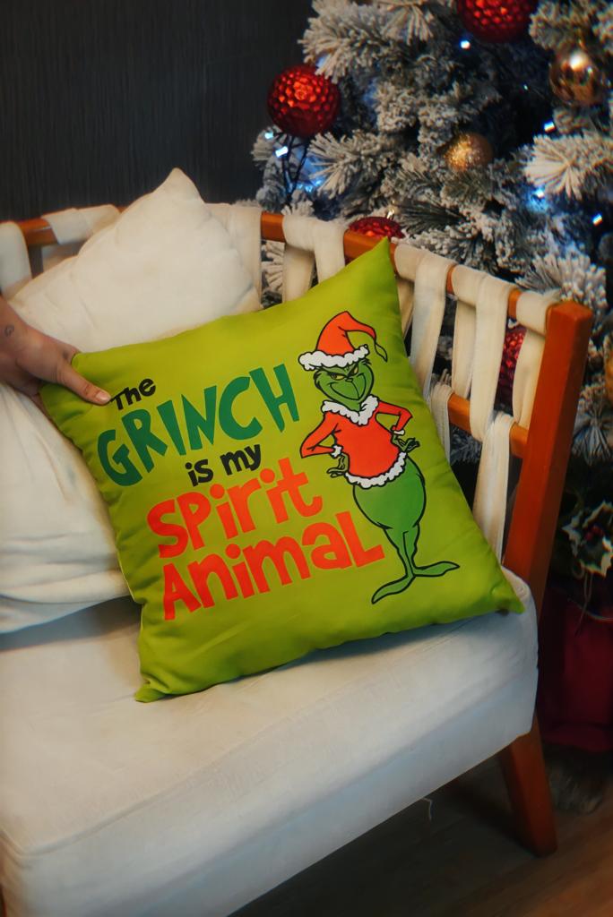Almofada The Grinch Is My Spirit Animal Natal Christmas: O Grinch
