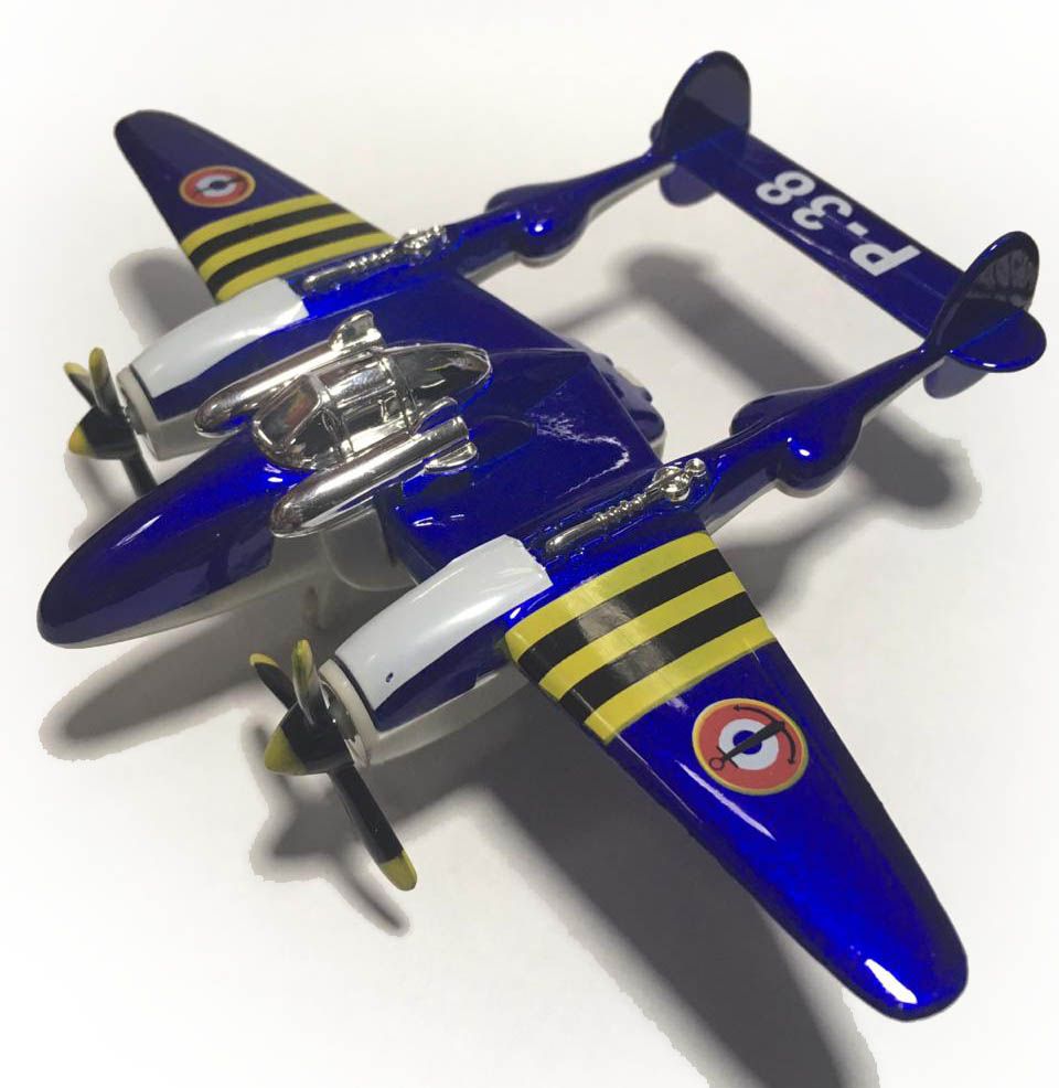 Avião Bimotor War Fighter P-38 (Azul)