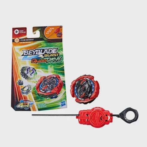 Beyblade Burst Quaddrive Pião e Lançador Cyclone Roktavor - Hasbro F4069