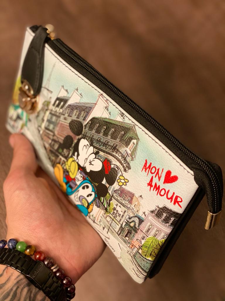 Bolsa Carteira Mickey & Minnie Romance Em Paris: Disney