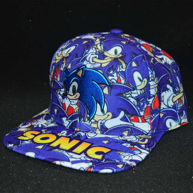 Boné de Aba Reta Sonic: Sonic The Hedgehog Sega Nintendo Game Video Game - MKP