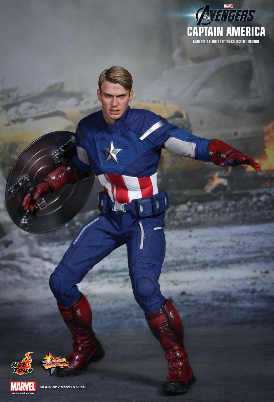 Action Figure Capitão América Captain America Vingadores The Avengers Escala 1/6 MMS174 Marvel - Hot Toys