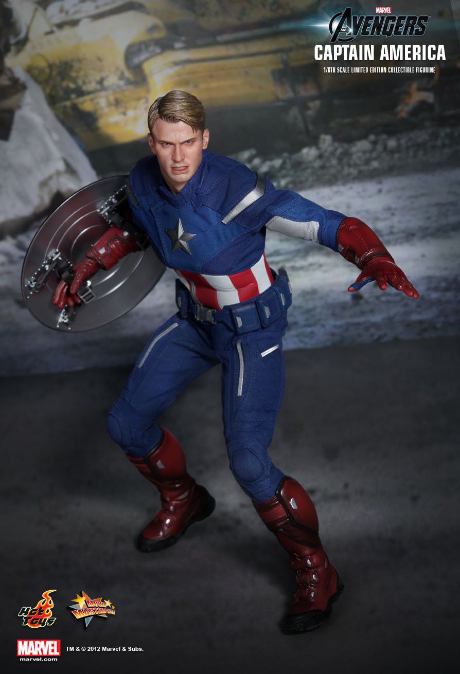 Action Figure Capitão América Captain America Vingadores The Avengers Escala 1/6 MMS174 Marvel - Hot Toys
