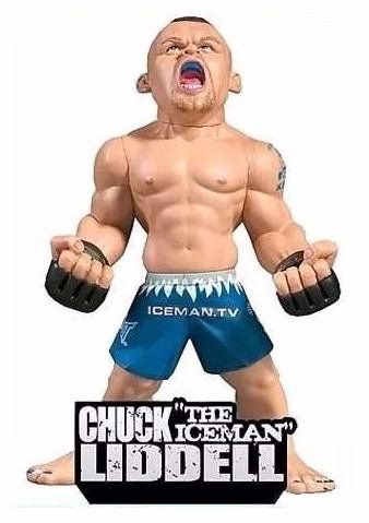Boneco Chuck Liddell (The Iceman) Short Branco: UFC Ultimate Collector