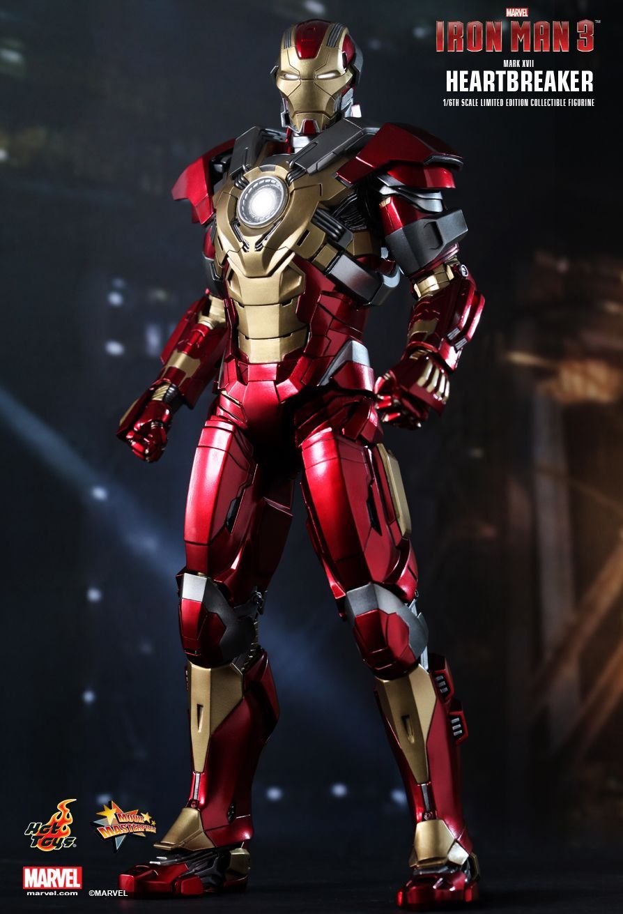 Action Figure Homem de Ferro Heartbreaker (Mark XVII): Homem de Ferro 3 (Iron Man 3) (Escala 1/6) (MMS212) - Hot Toys