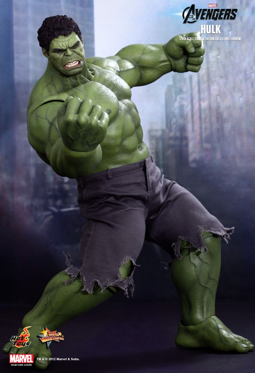Action Figure Hulk: Os Vingadores (The Avengers) Boneco Colecionável Escala 1/6 (MMS186) - Hot Toys