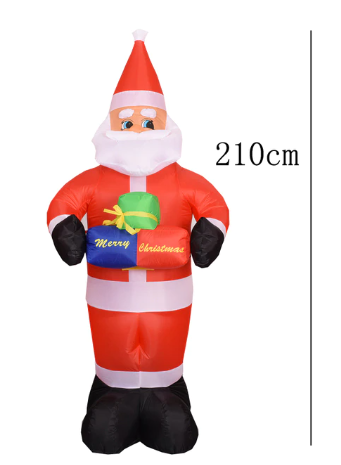 Boneco Inflável Papai Noel: Merry Christmas Decorativo Natal 210cm - MKP