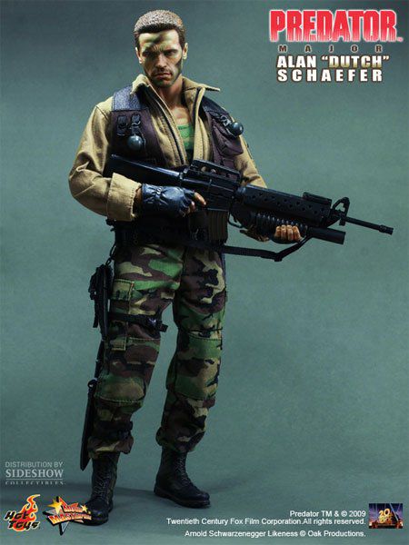 Boneco Major Alan 'Dutch' Schaefer: Predador (Predator) Escala 1/6 (MMS72) - Hot Toys - CG