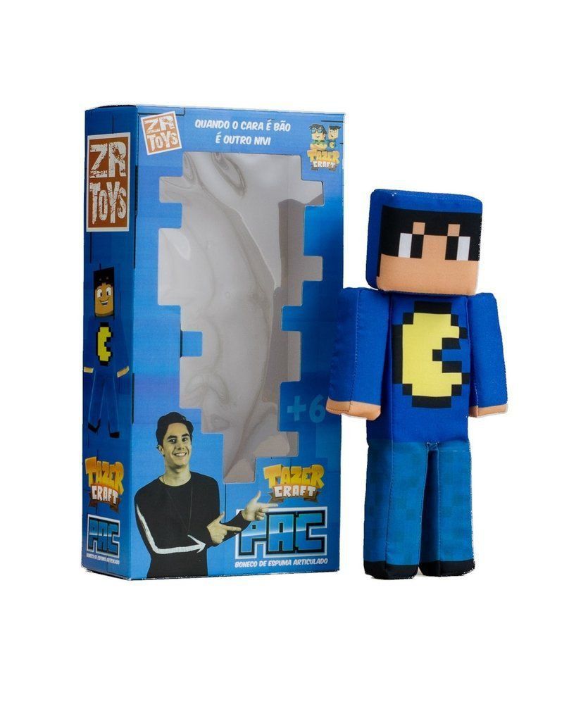 Boneco Pac TazerCraf: Minecraft - ZR Toys