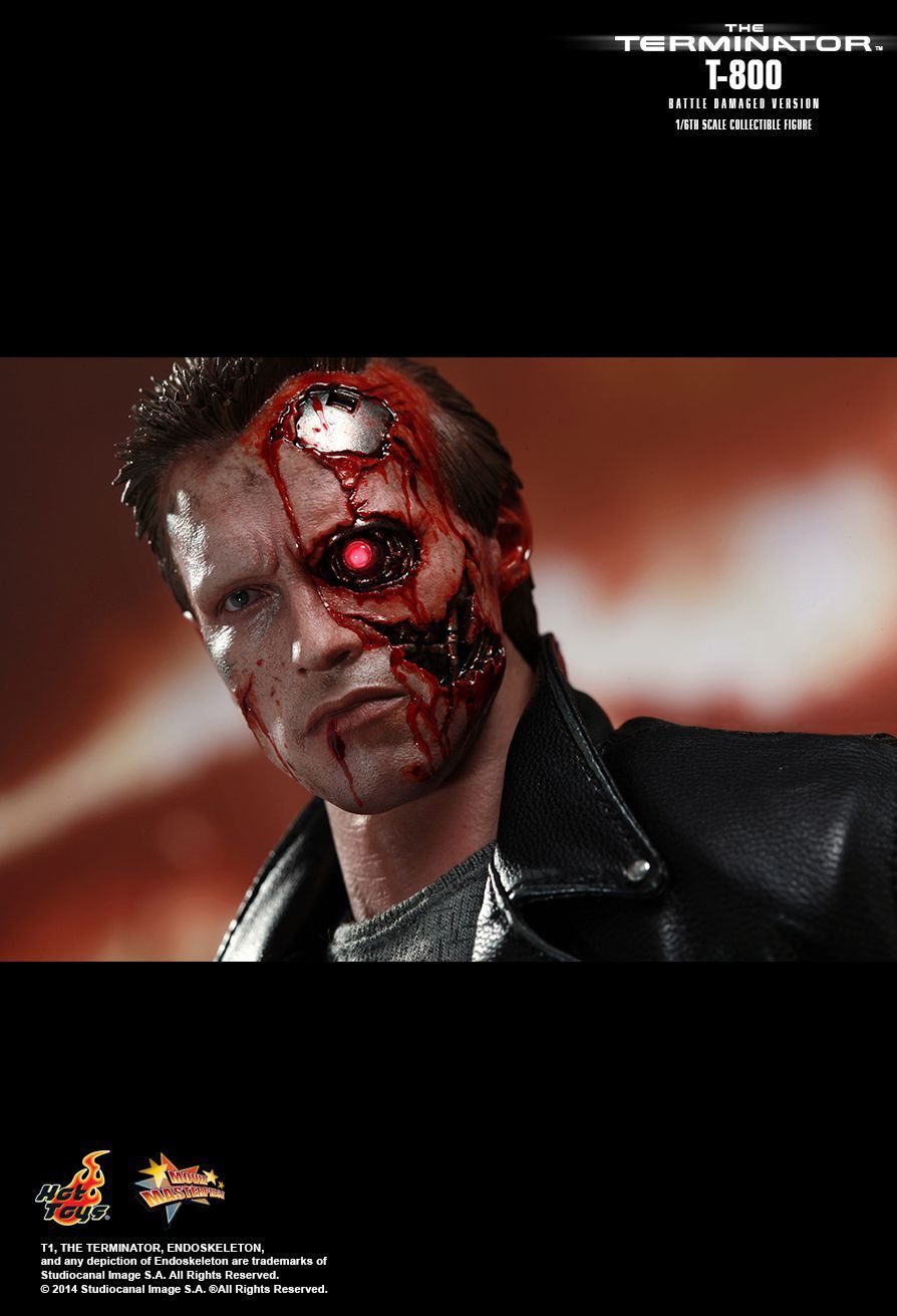 Boneco T-800 (Battle Damaged Version): O Exterminador do Futuro (The Terminator) Escala 1/6 (MMS238) - Hot Toys - CG