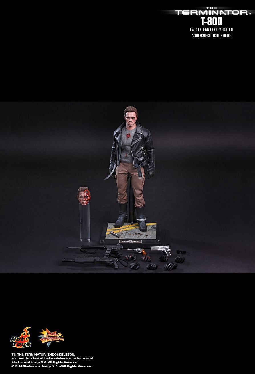 Boneco T-800 (Battle Damaged Version): O Exterminador do Futuro (The Terminator) Escala 1/6 (MMS238) - Hot Toys - CG