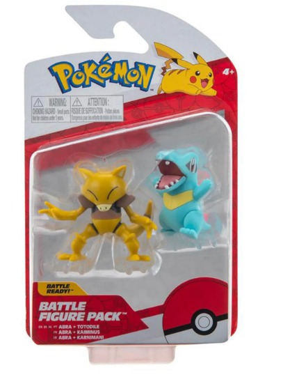 Bonecos Abra e Totodile: Pokémon (Battle Figure Pack) - Sunny