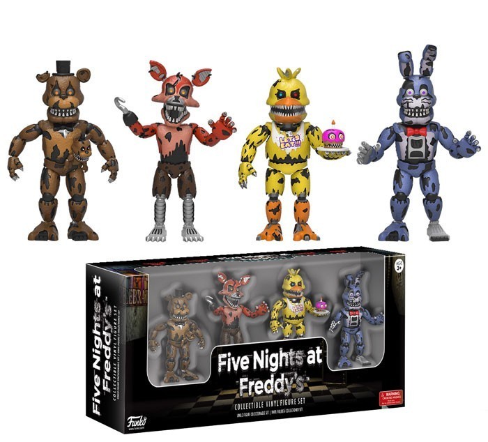 Funko Bonecos Five Nights At Freddy's (Nightmare Freddy, Nightmare Foxy, Nightmare Chica, Nightmare Bonnie) (FNAF) - Funko - MKP