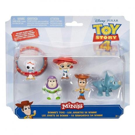 Bonecos Minis ( Woody, Jessie, Garfinho, Buzz Lightyear e Trixie) " Os Brinquedos da Bonnie" - Toy Story