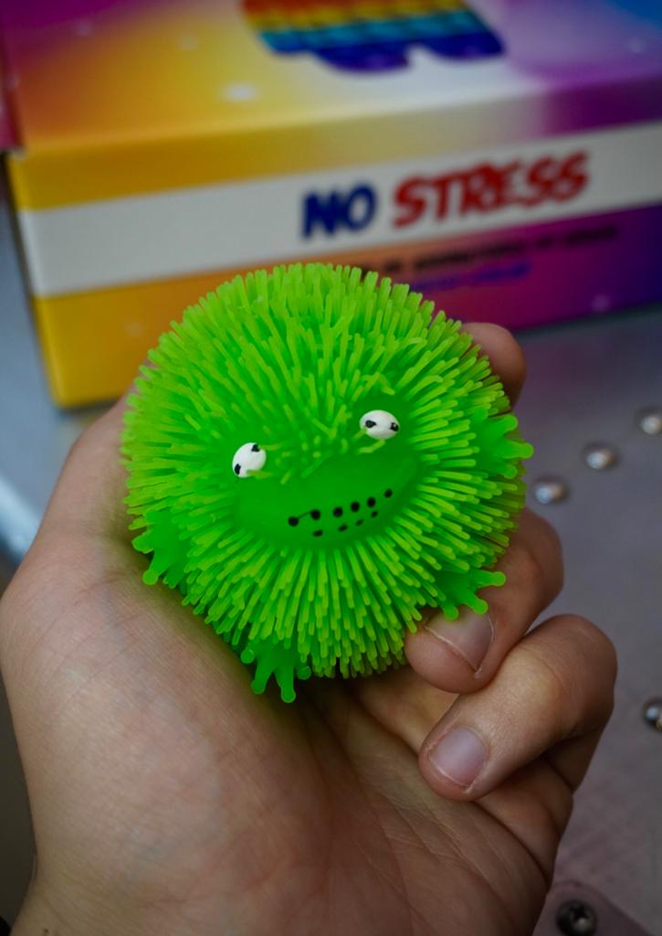 Brinquedo Anti Estresse Fidget Pop Tube Stress Ball Wacky Track SquishMallow Bolota Bolinha Bola Mania Flofys Bichos Com LED Sapo Verde Apertar Sensorial de Alívio de Stress 