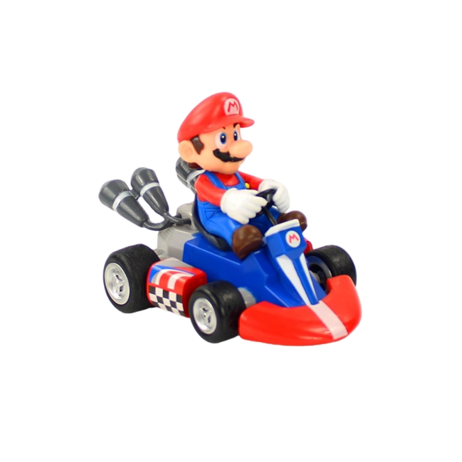 Brinquedo Carro Carrinho de Fricção Miniatura Colecionável Mario Bros: Super Mario Kart - MKP