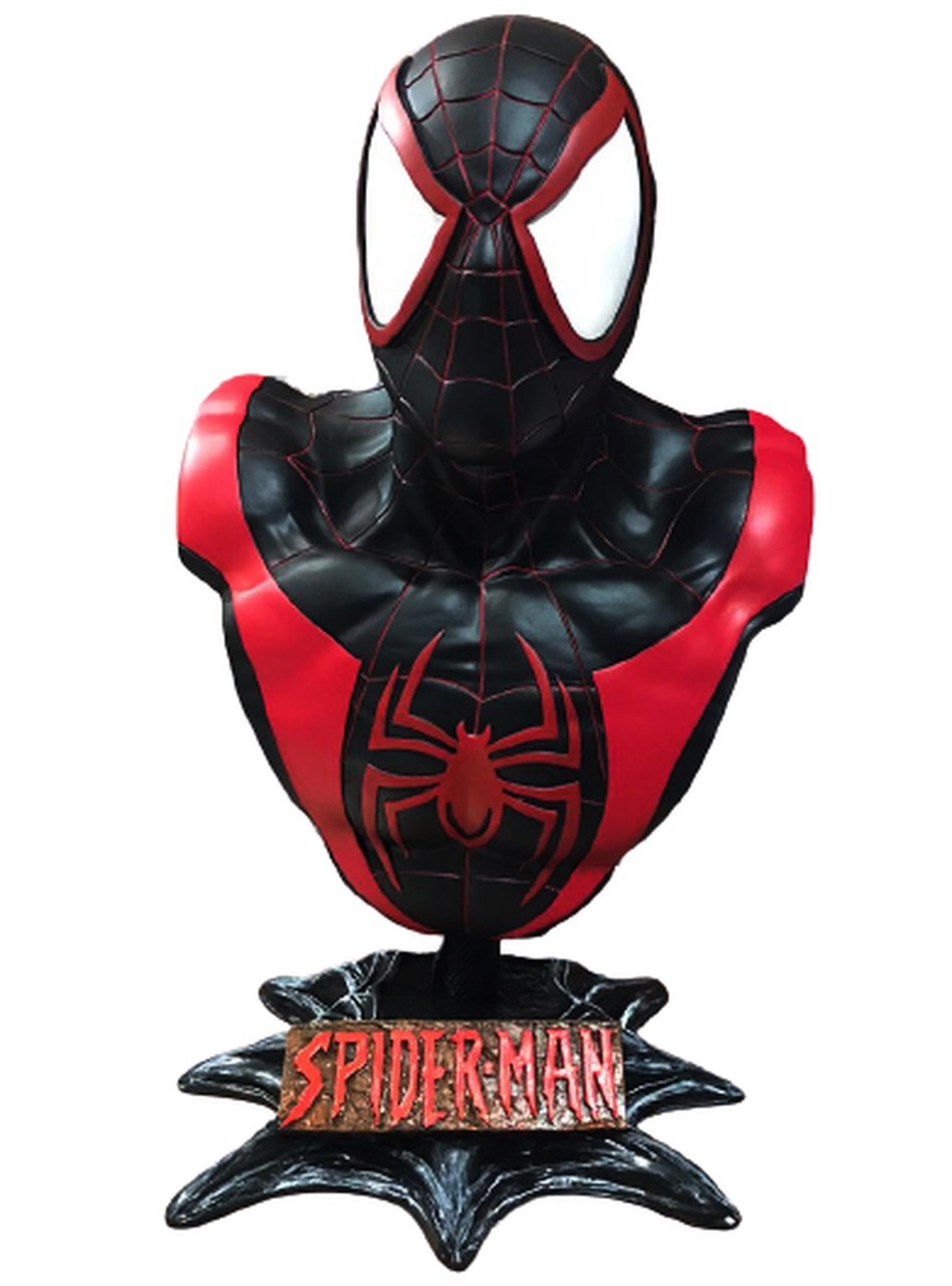Busto Homem-Aranha (SpiderMan) Miles Morales: Homem-Aranha no Aranhaverso (Spider-Man Into the Spider-Verse)