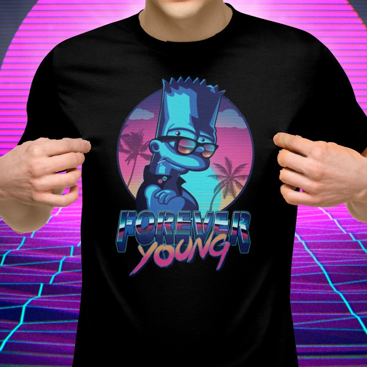 Camiseta: '' Forever Young '' ( Os Simpsons )