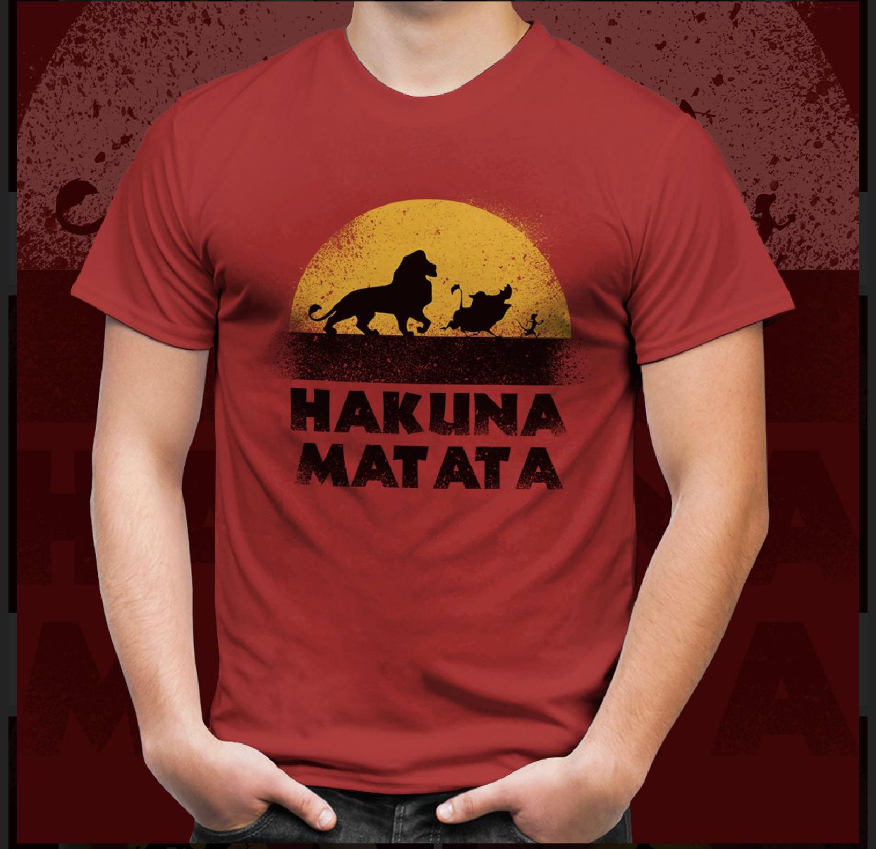 Camiseta Unissex Hakuna Matata Camisa Geek - CD